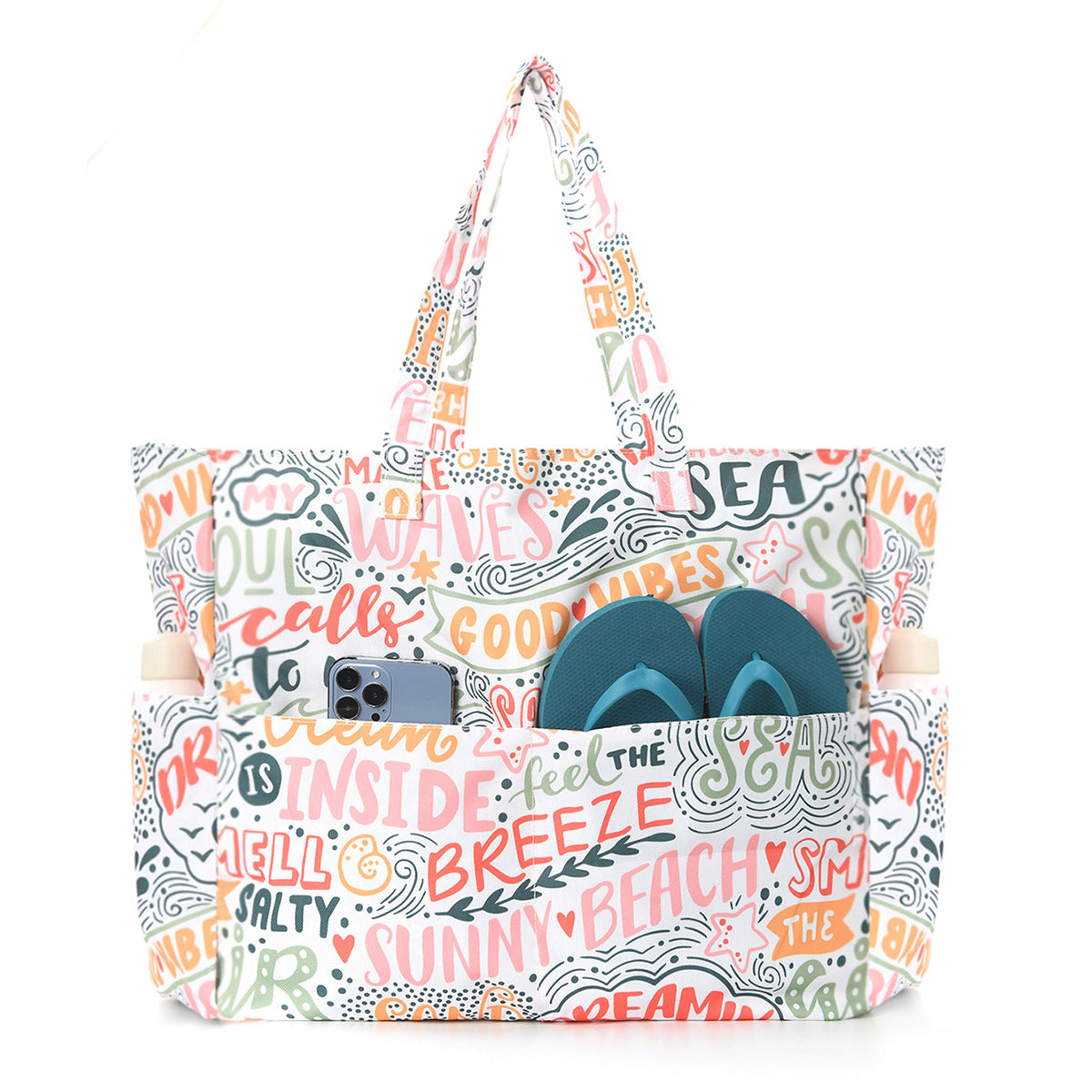 Feihong Cross-Border Large-Capacity Beach Bag Amazon New Travel Storage Bag Portable Printed High-Value Storage Bag