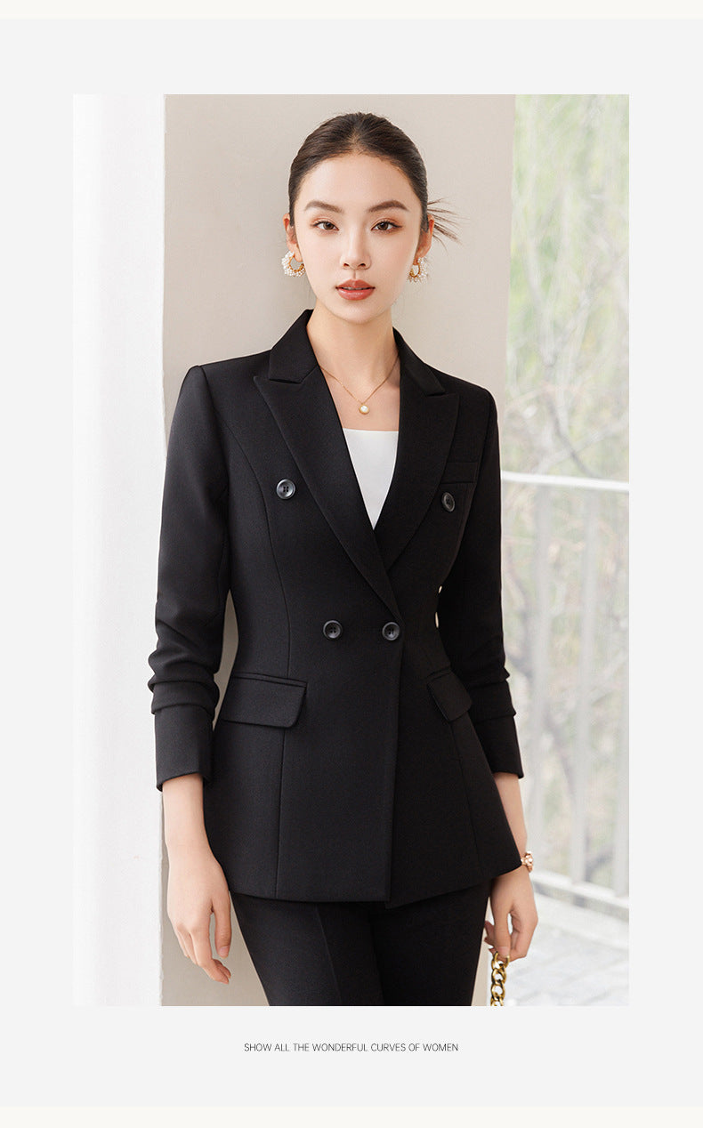 Cross-Border Women's Business Suit, Professional Attire for Interviews, College Student Blazer, Hotel High-End Elegant Workwear