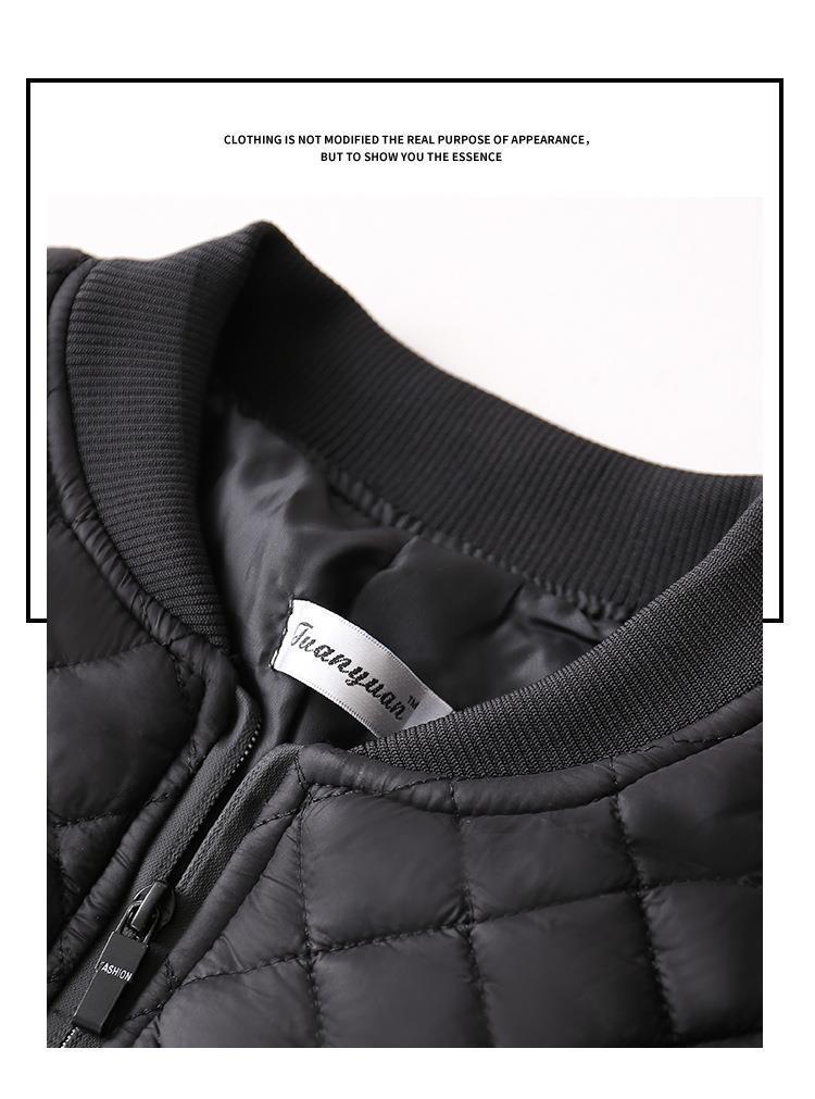 Cross-border foreign trade winter men's cotton-padded jacket European and American fashion Diamond cotton-padded jacket trend casual large size men's cotton-padded jacket coat