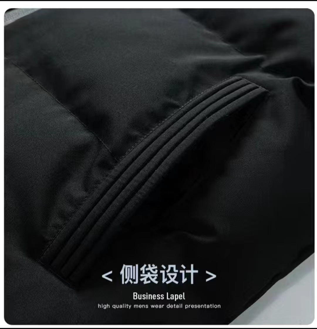 Winter Men's Stand-Up Collar Cotton Outwear, Thickeneded Warm Cotton Outwear, Korean Style Casual Cotton Outwear, Cross-Border Hot Sale Spot Batch