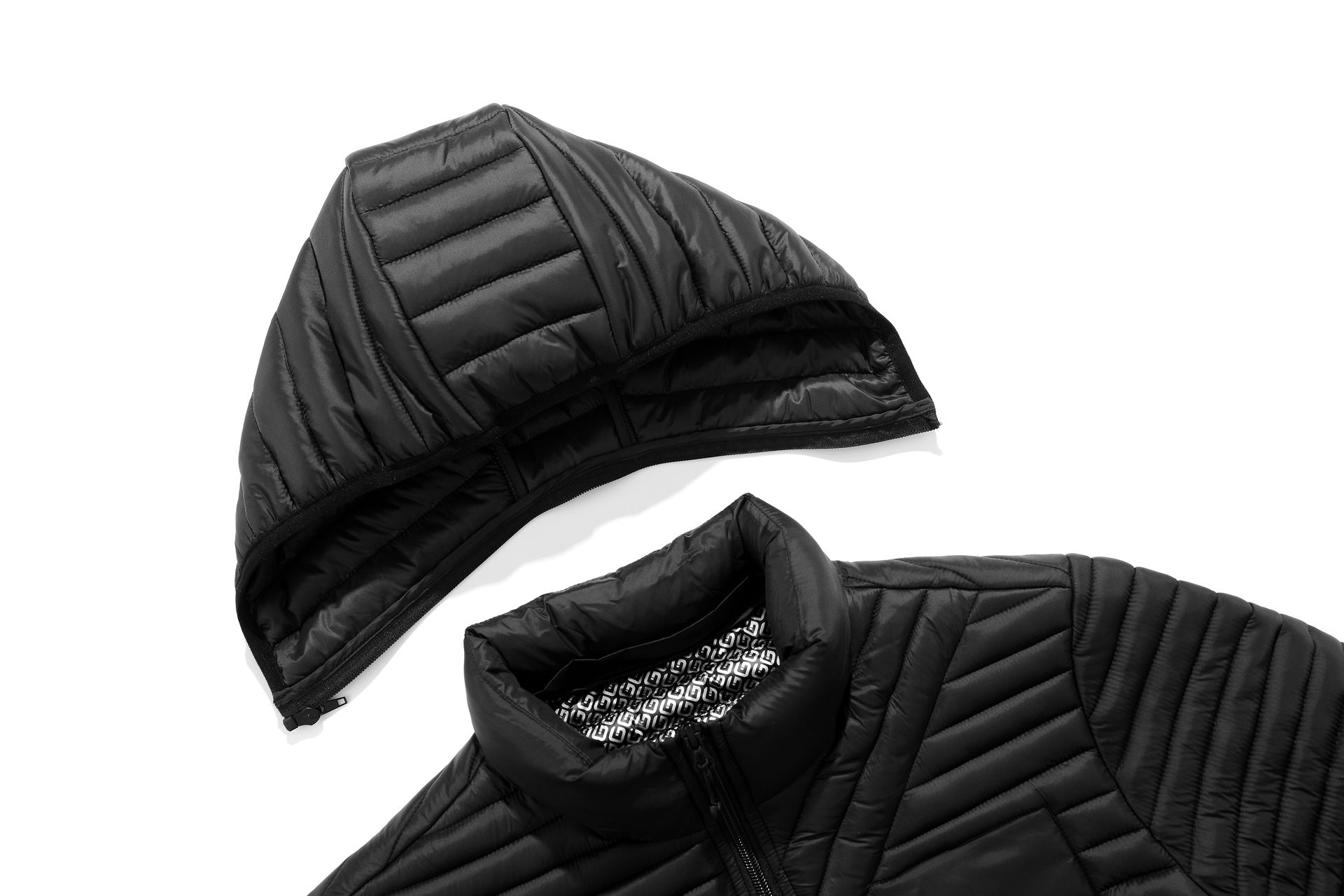 Cross-Border Men's Cotton Jacket 2025 Autumn and Winter Graphene Detachable Hood Amazon Wish Ribbed Cotton Coat Thickened