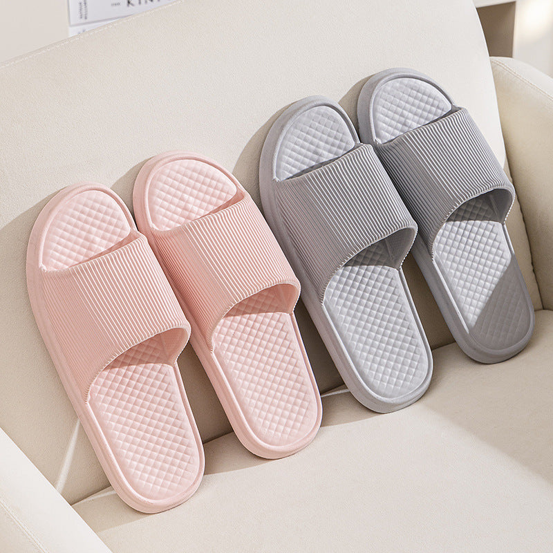 Slip Slippers Women's Summer Household Non-slip Bathroom Bathing Couple's Thick-soled Household Men's Summer Simple Sandals