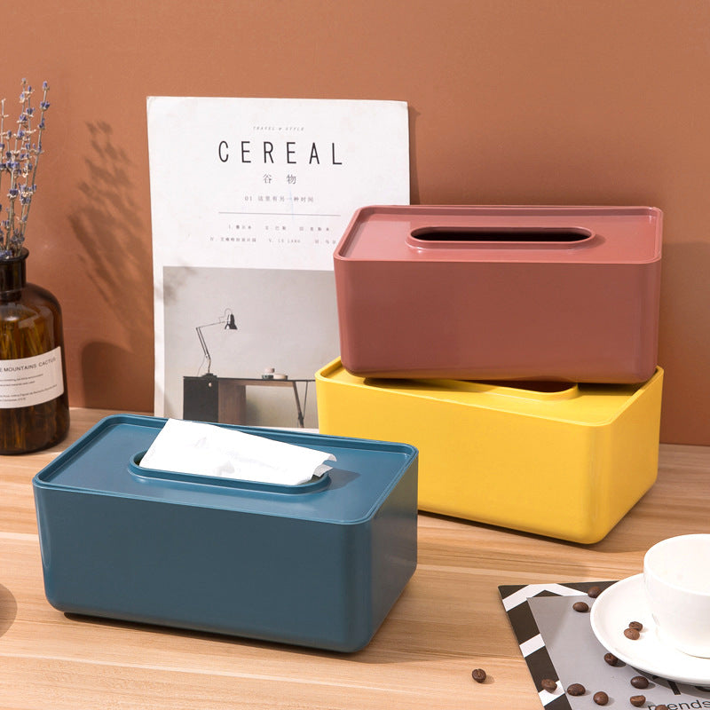 Q 3011 plastic lid paper box living room creative paper box household simple napkin storage box tissue