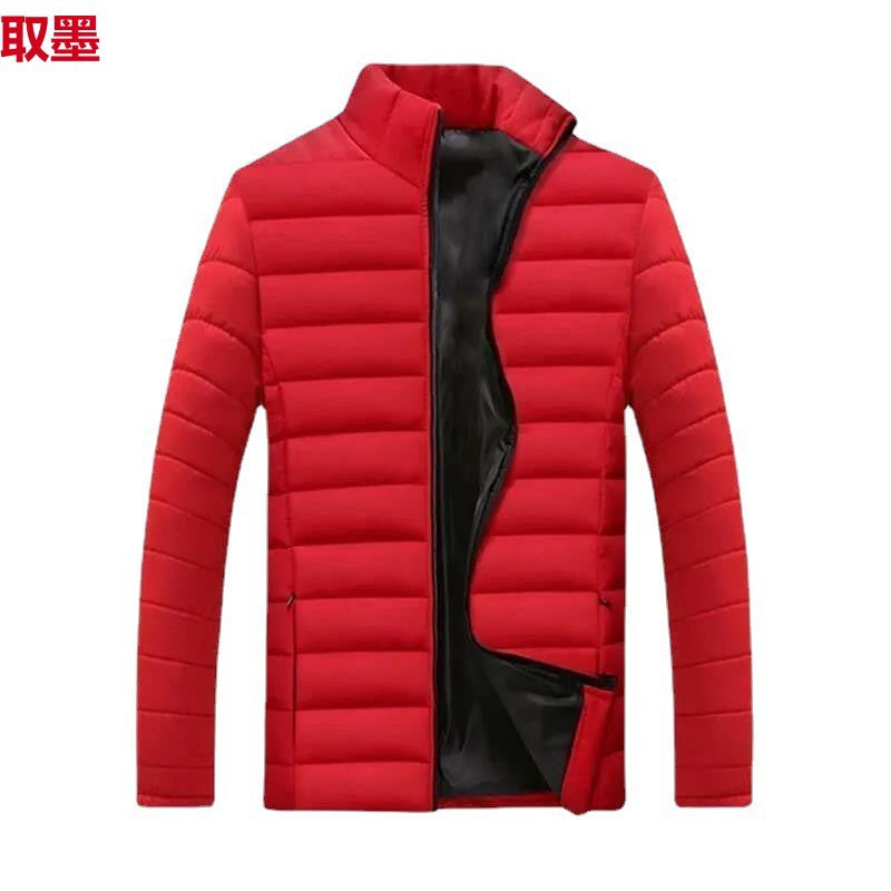 2024 cotton-padded coat men's winter short hooded cotton-padded jacket men's bread clothing loose casual coat men's thin cotton-padded jacket