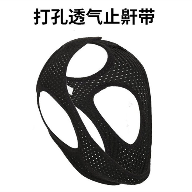 Cross-border black breathing correction anti-snoring device anti-snoring belt men's and women's breathable chubto belt for adults and children