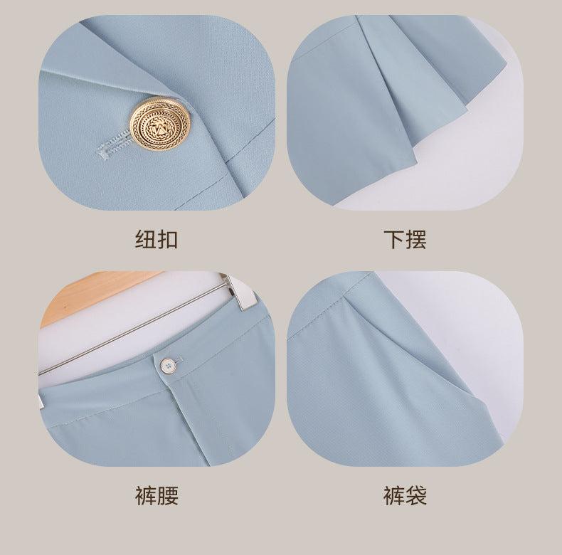 Cross-Border Professional Suit Set for Women, New Summer Manager Formal Wear, Interview High-End Short-Sleeved Thin Work Clothes for Spring