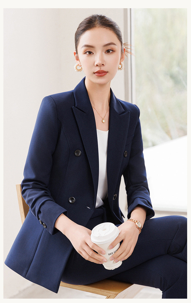 Cross-Border Women's Business Suit, Professional Attire for Interviews, College Student Blazer, Hotel High-End Elegant Workwear