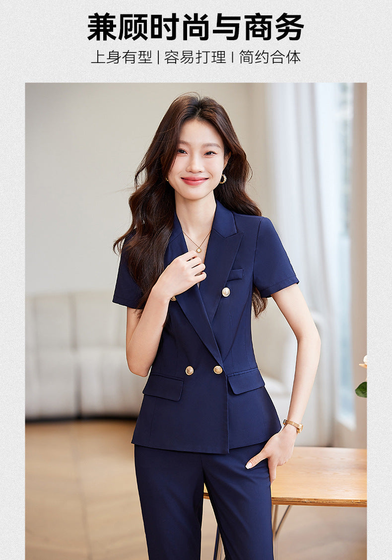 Black Slim Business Suit suit Jacket Female Student Civil Servant Interview Hotel Manager Dress Overalls