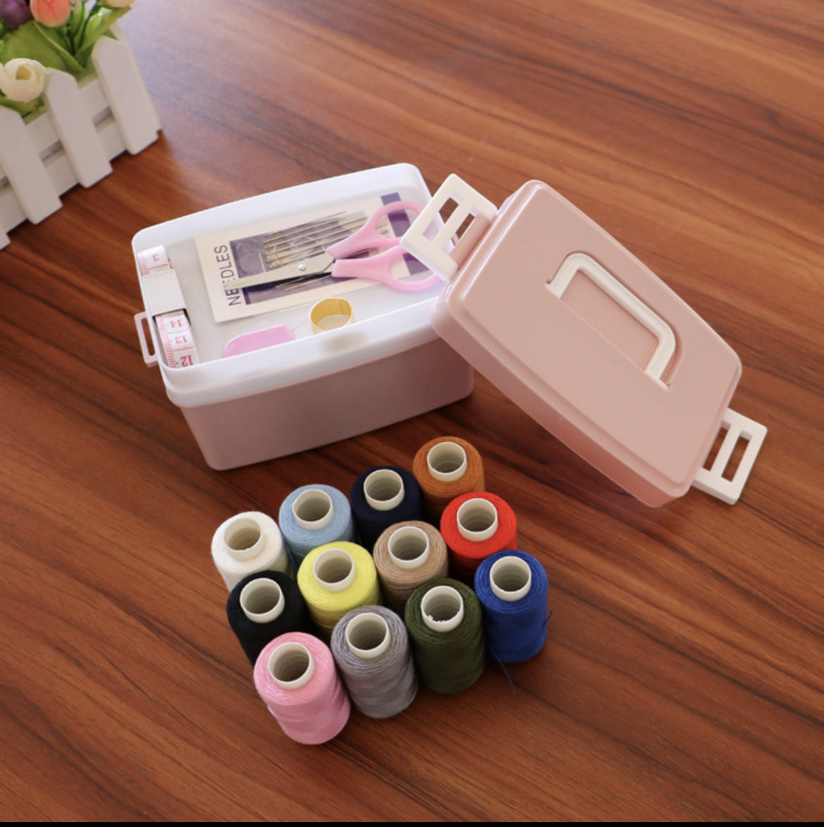 Household Sewing Box Set Tool Design Box Sewing Kit Clothing Hand Sewing Needle Storage Box Sewing Thread