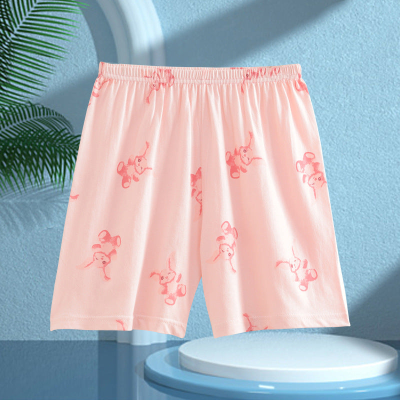 Children's Pajamas, Pure Cotton, Summer Short-Sleeved Shorts Set for Boys, Home Clothes for Girls, Air-Conditioned Clothes for Middle-Aged and Older Boys