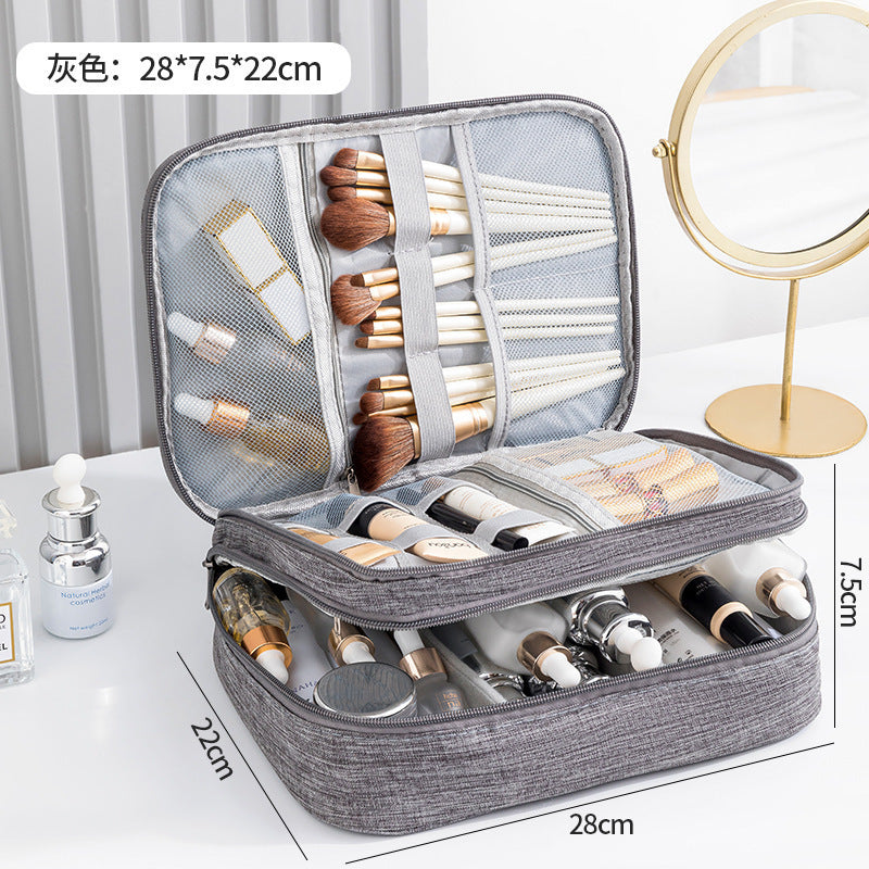 Oxford Cloth Data Cable Storage Bag, Cosmetics Travel Portable Handbag, Large Capacity Waterproof Portable Storage
