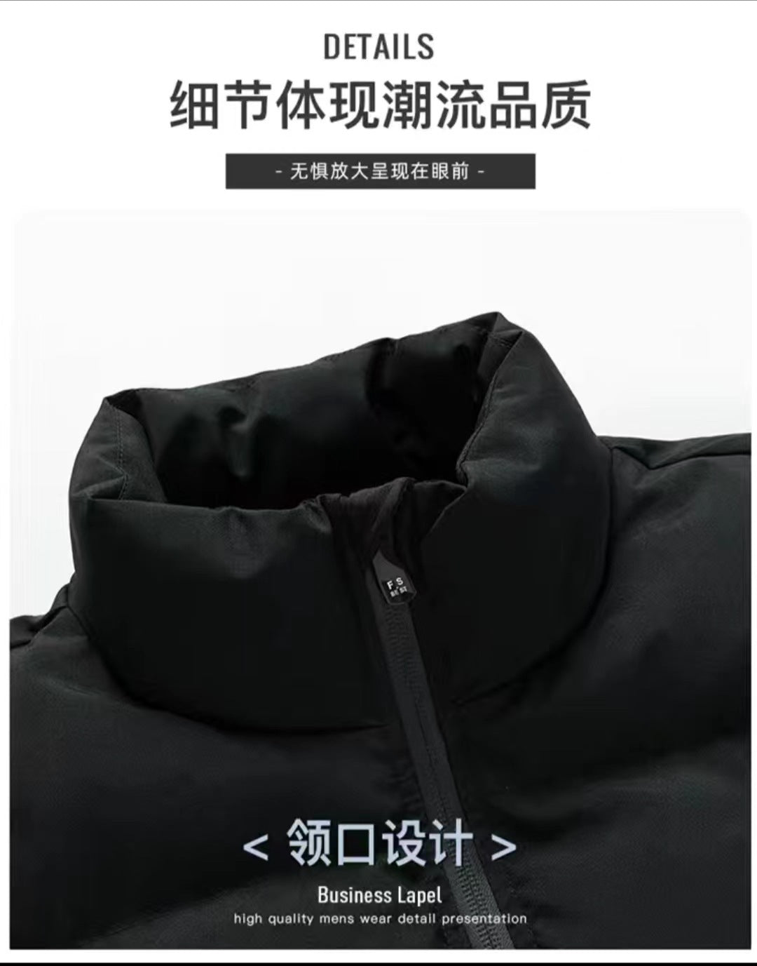 Winter Men's Stand-Up Collar Cotton Outwear, Thickeneded Warm Cotton Outwear, Korean Style Casual Cotton Outwear, Cross-Border Hot Sale Spot Batch