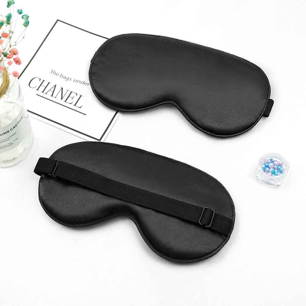 Cross-Border Wholesale Imitation Silk Eye Mask, Light-Blocking, Non-Pressing on the Eyes, Travel and Sleeping Eye Mask, Breathable Sleep Eye Mask, Adjustable