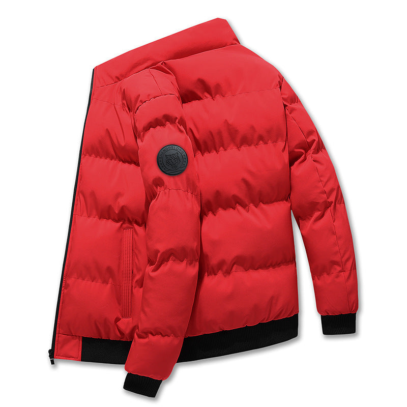 2022 Winter New Men's Cotton Jacket Trendy Stand Collar down Cotton Coat Men's Fashion Brand Outerwear Korean Style Thick Cotton Jacket