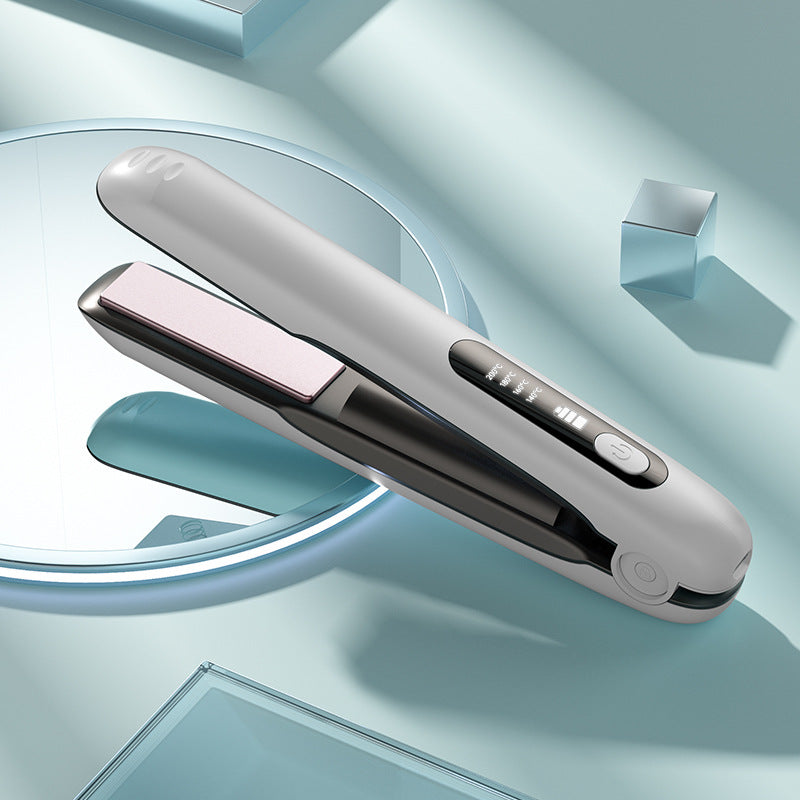 USB rechargeable wireless hair straightener straight curling iron dual-purpose curling iron portable straight plate splint hair straightener