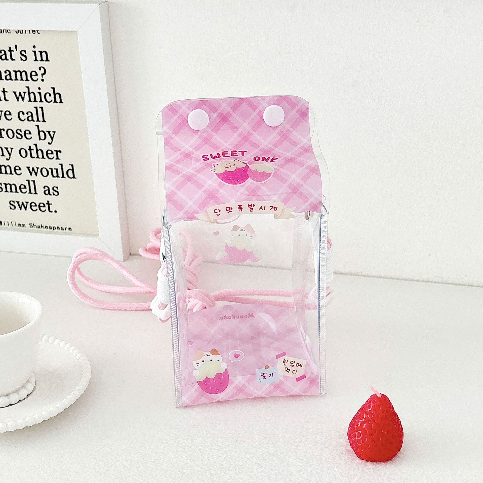 Original Cute Milk Carton Baby Bag, Blind Box Vinyl Storage Bag, Decorative Bag for Outing Baby, Portable Bag