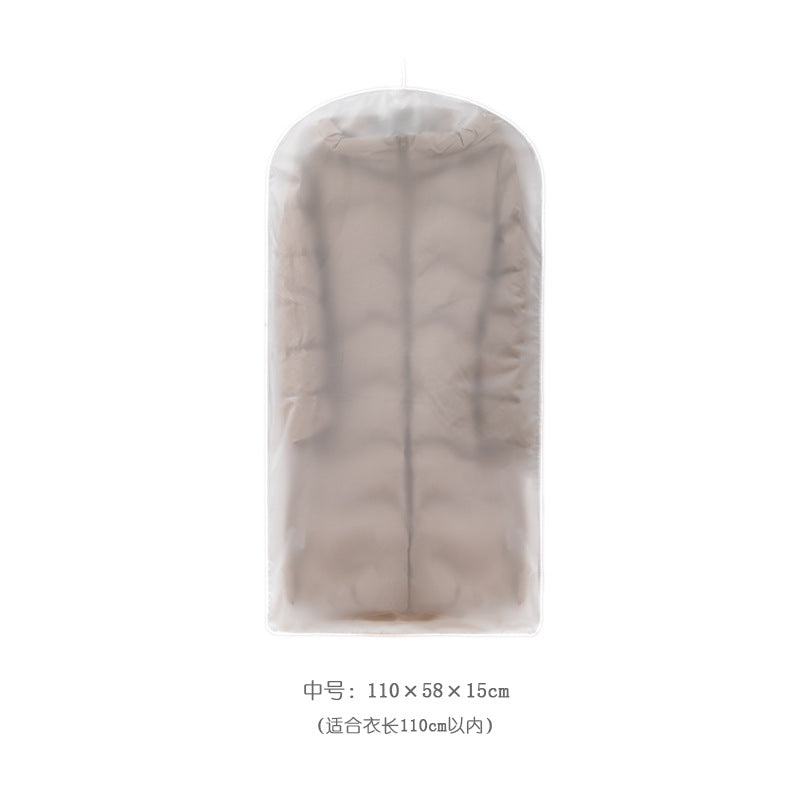 Satin Hanging Bag Compressible Clothes Dust Cover Storage Dust Bag Transparent Hanging Down Jacket Dust Cover
