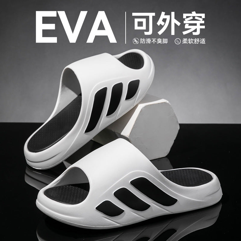 Sports slippers women's summer thick-soled soft-soled home wear non-slip deodorant lovers men's slippers wholesale