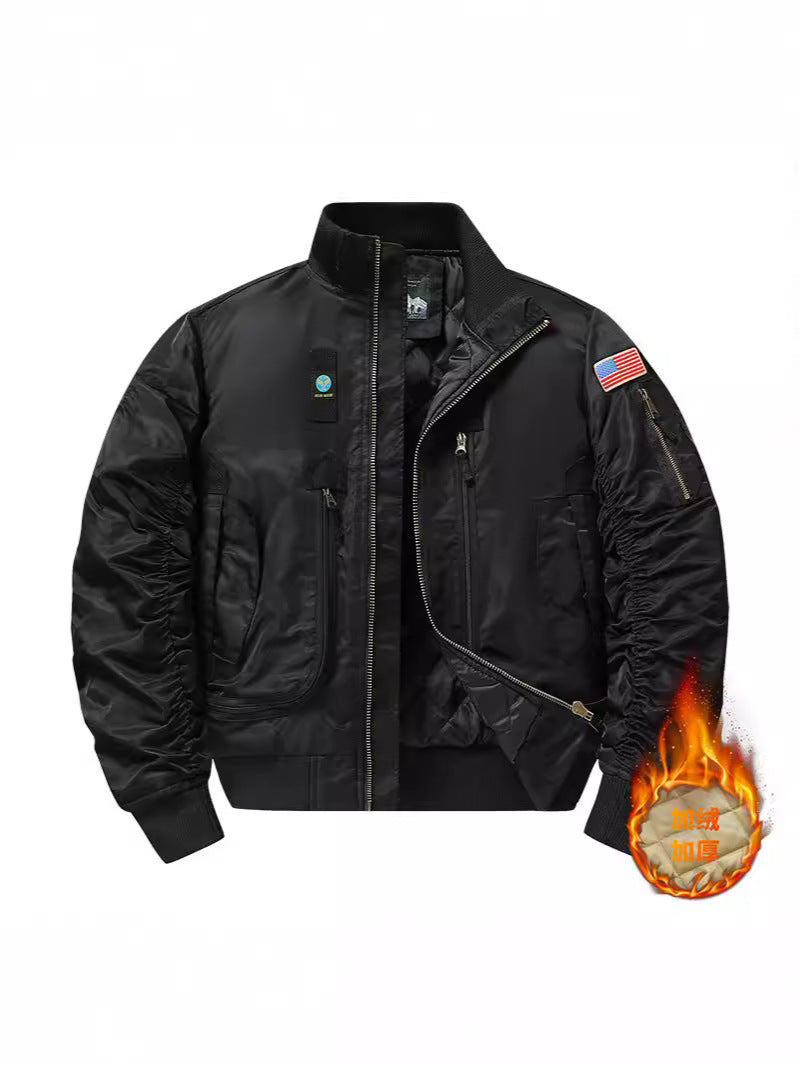 Autumn and Winter Ma1 New Jacket cotton and thickening Tooling Air Force Loose plus size Casual Jacket Baseball Suit Pilot