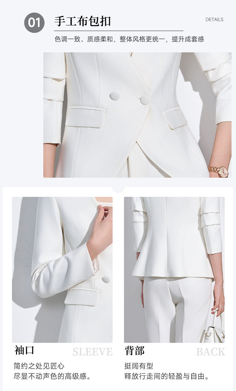 Cross-Border Suit Jacket for Formal Occasions, Fashionable Goddess Style, Versatile, High-End, Elegant, Interview Office Suit Set