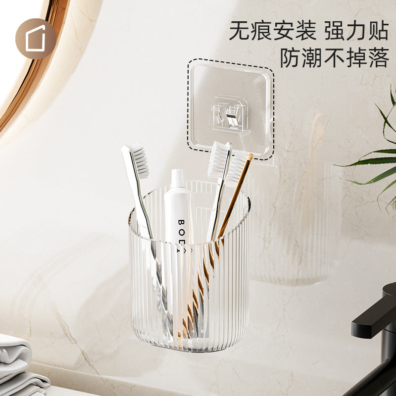 Toilet Shelf Wall-mounted Toilet Washstand Wall-mounted Toilet Cosmetics Hole-free Storage Box Toothbrush