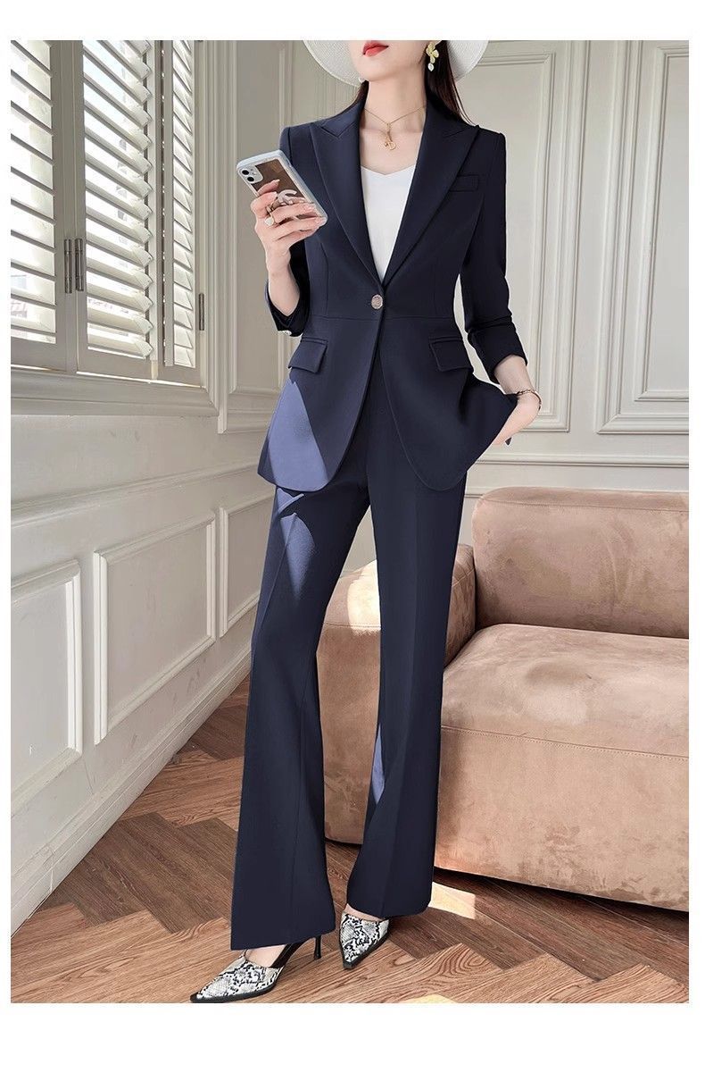 Fashionable Ancora Red Suit Suit Women's 2025 Autumn New Commuting Professional Work Clothes Slim Suit Two-Piece Set