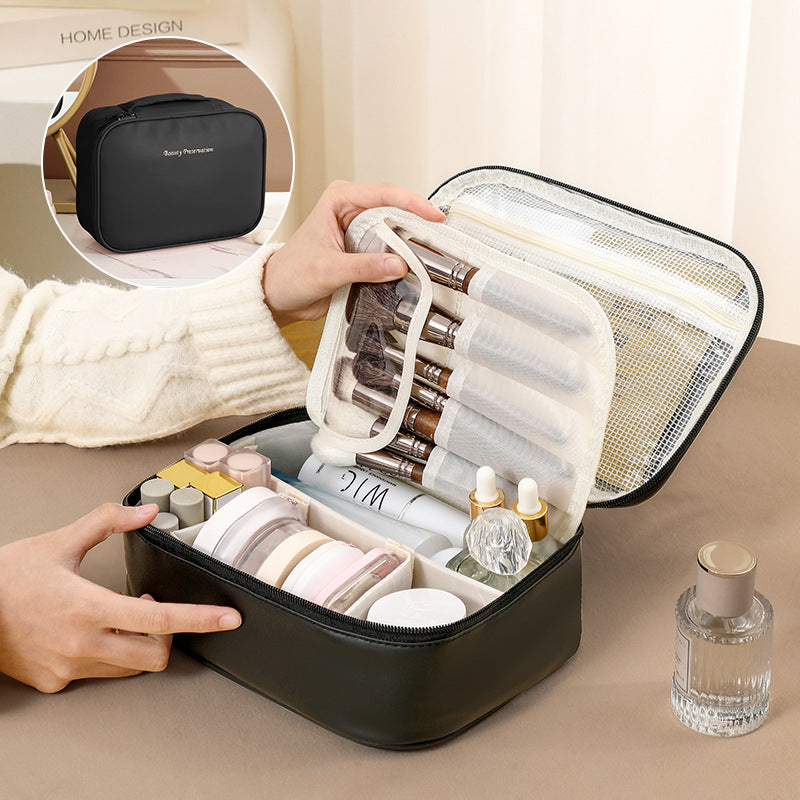 Cosmetic Bag Women's Large Capacity Portable 2025 New Accessible Luxury Classy Internet Celebrity Travel Cosmetics Toiletry Bag Storage Bag