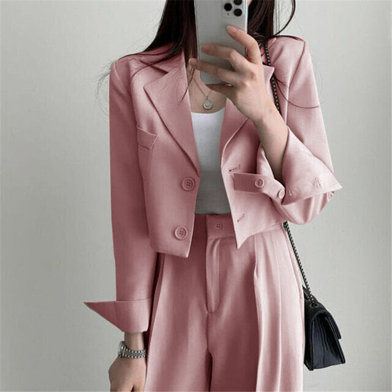 Autumn 2022 New khaki Small Suit Jacket Women's High Sense Small Temperament Commuter Suit suit