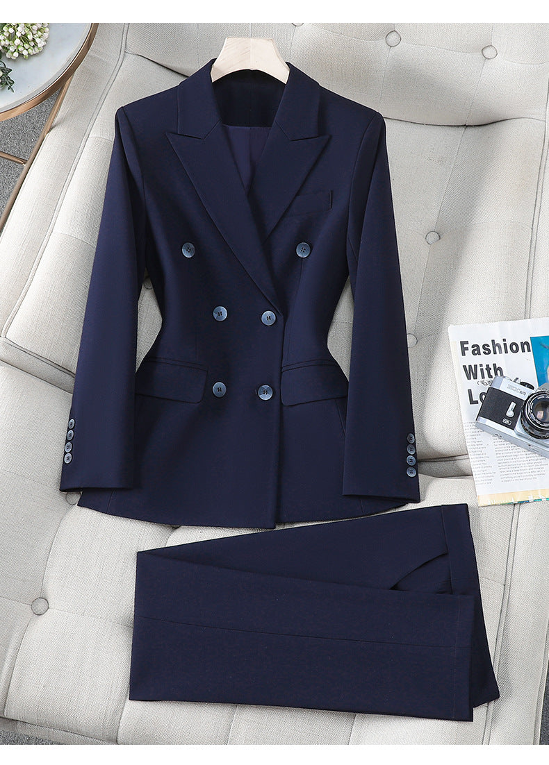Cross-Border Suit Set for Female College Students, Interview Attire, Formal Fitted Jacket, New High-End Professional Workwear