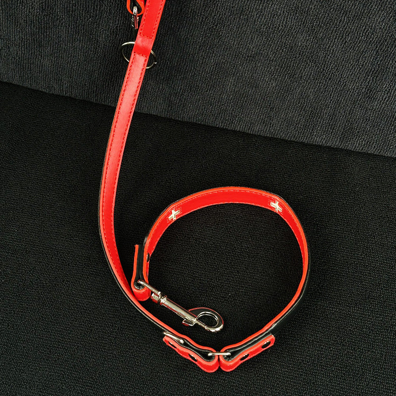 Pet Safety Leash Pu Long Leash for Medium and Large Dogs Training Leash Anti-Escape Two-Color Pet Supplies Dog Walking
