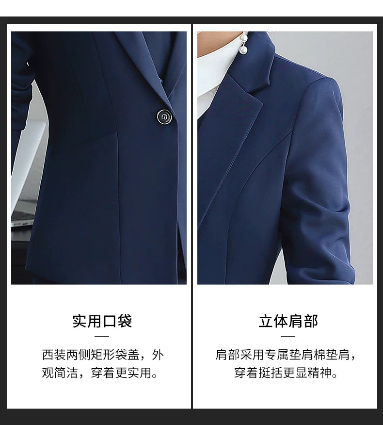 Three-piece suit overalls manager interview formal attire front desk beauty salon business attire bank mobile vest uniform