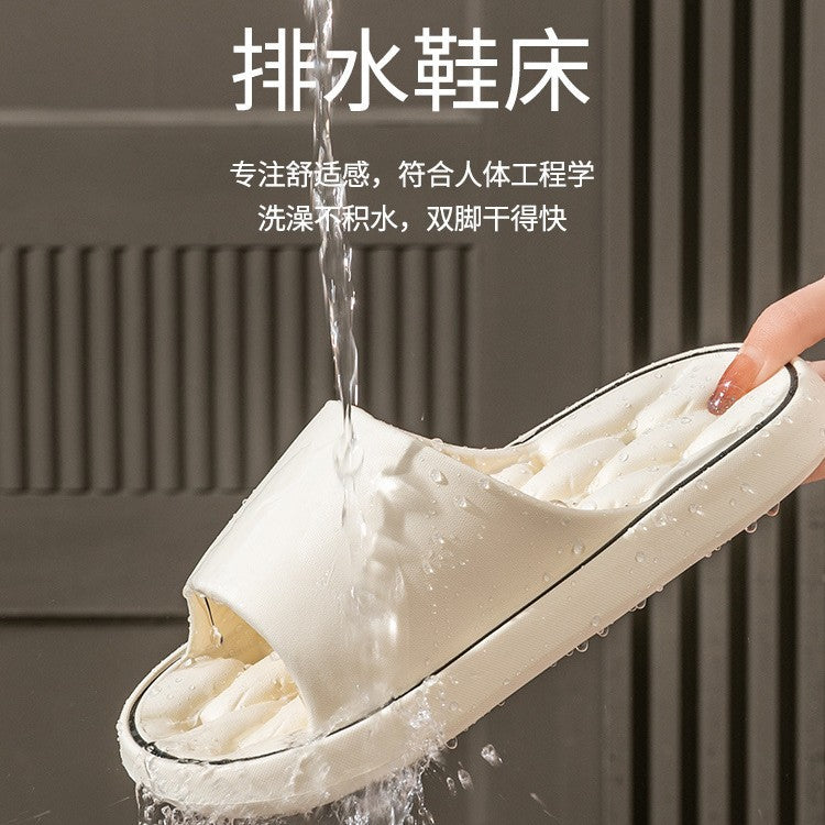Slippers household summer women's home non-slip bathroom bath leaking sandals men's thick-soled hotel sandals wholesale