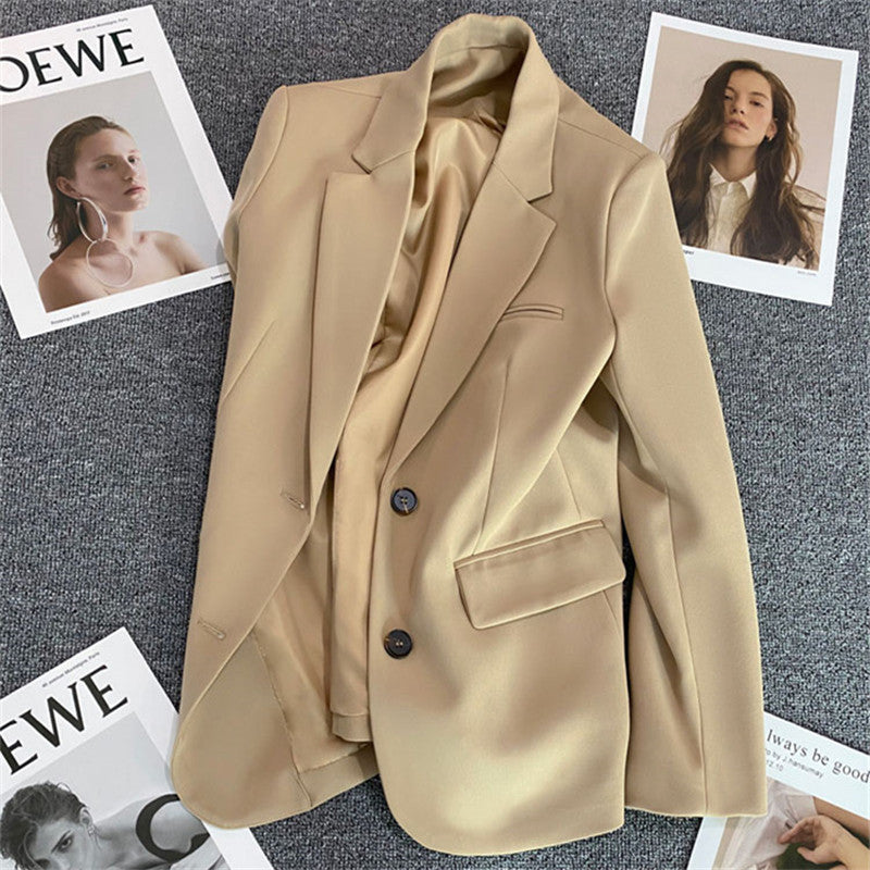 Avocado Green Blazer for Women 2026 Spring and Autumn New Casual Stylish Street-Style Blazer Korean Version Suit Jacket