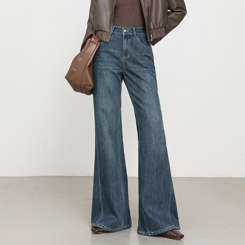 If the 2025 Winter New Style Fleece-Lined and Thickened Women's Jeans Are Four-Way Stretch, Warm, Long, Flared Pants 8120H