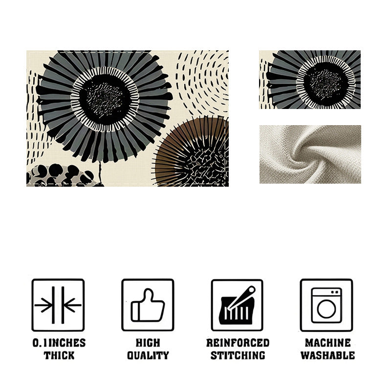 Amazon's Best-Selling Geometric Flower-Shaped Placemat New Holiday Linen Table Mat Home Kitchen Table Decoration Insulation Mat