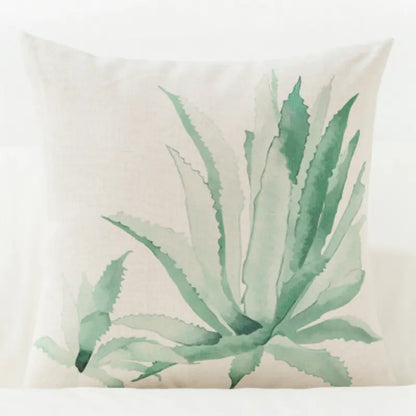 Artistic Plant-Themed Pillow Cover for Sofa and Car