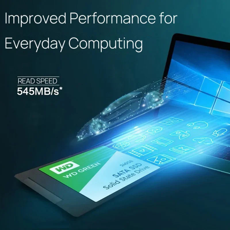 Original SSD WD GREEN 2.5" SATA III SLC internal Solid State Disk 1TB 2TB Read Speed 545MB Hard Drive for Laptop Desktop SSD