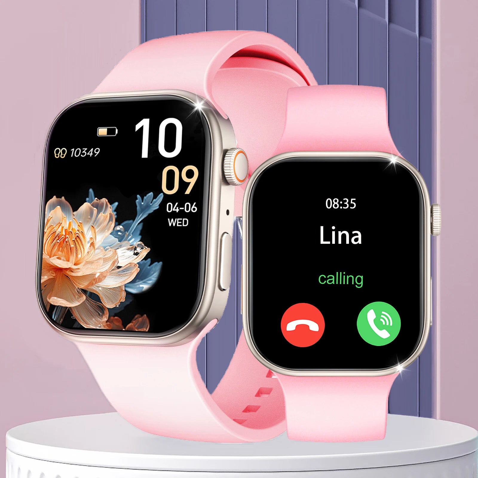 Smart Watch with 2.02-Inch HD Display – Wireless Calling/Dialing, Alarm/Message Notifications, Fitness Tracking, Music Control.