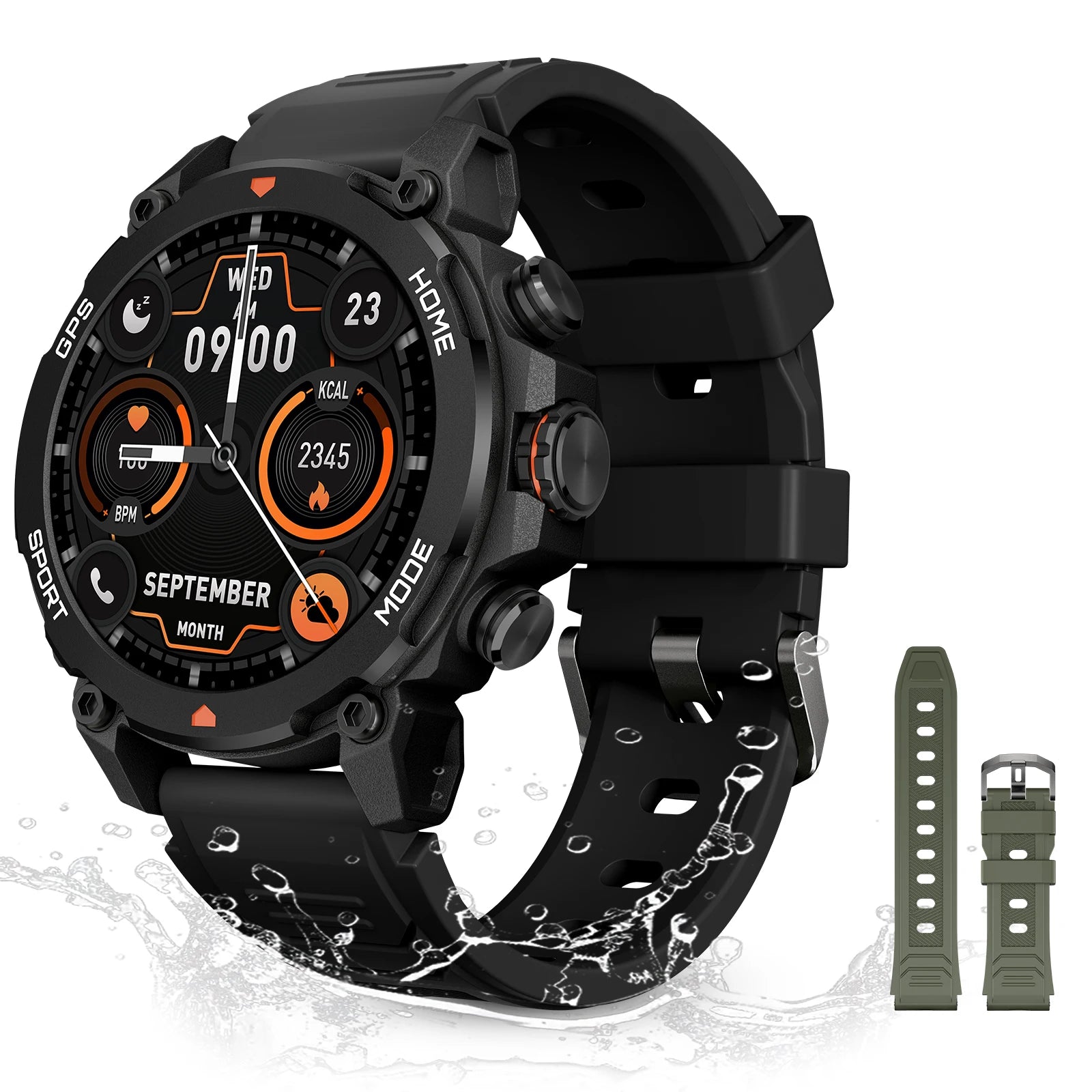 2025 Smartwatch AURAFIT G6 AI GPT 1.43" AMOLED Display GPS Compass Sport Fitness Tracker 3ATM Swimming BT Call for Strava