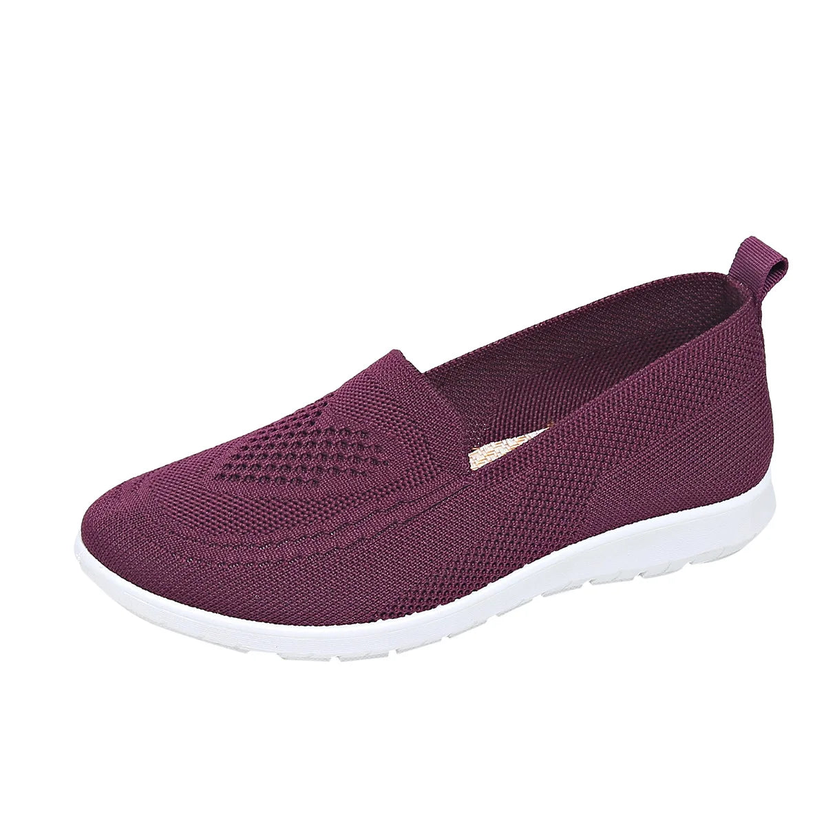 Women’s Casual Slip-On Shoes Breathable Flat Chunky Sole