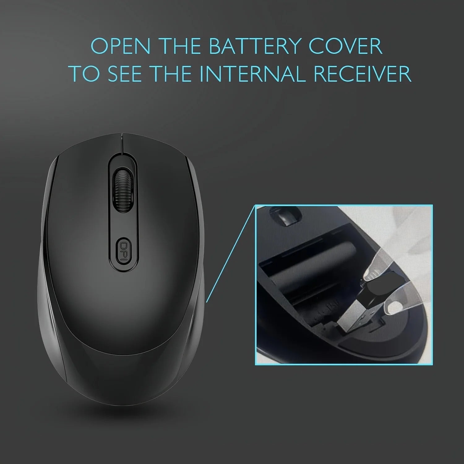 Dual Mode Wireless Mouse Bluetooth-Compatible 2.4G Wireless Mouse Computer Mice for Windows 7/8/10 Mac iOS Android Laptop Tablet