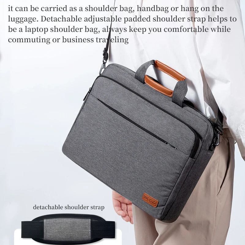 Laptop Bag 15.6 Inch Messenger Shoulder Handbag for Men Business School Travel Work Briefcase for MacBook Lenovo Acer Asus Dell