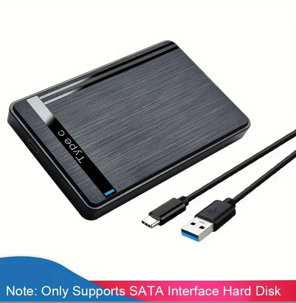 2.5" SATA to USB3.0 HDD Enclosure Mobile Hard Drive Cases for SSD External Storage HDD Box With USB3.0/2.0 Cable ABS