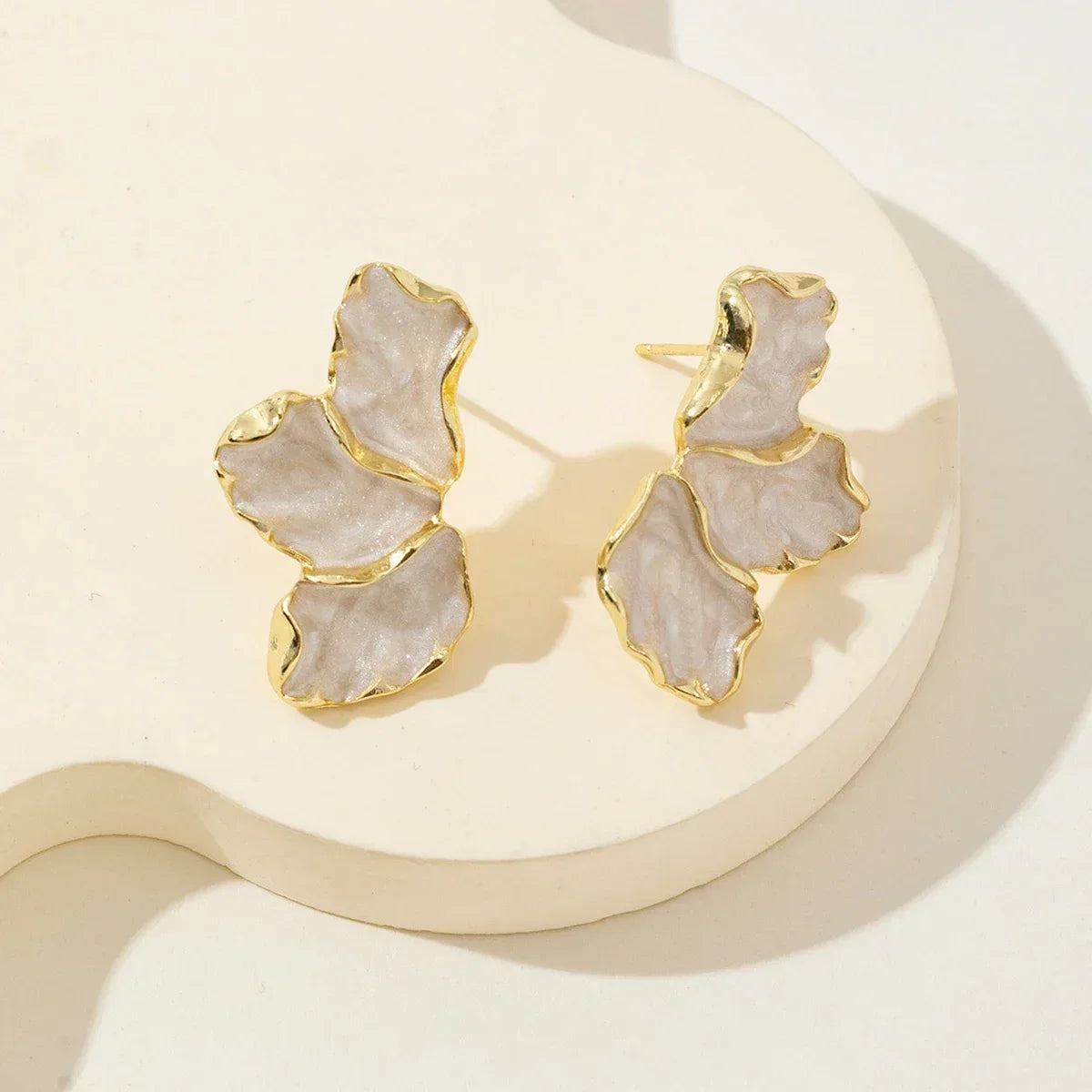 Gold Flower Earrings