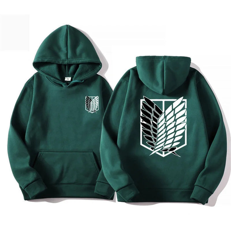 Attack on Titan Hoodie – Unisex Anime Harajuku Pullover Streetwear