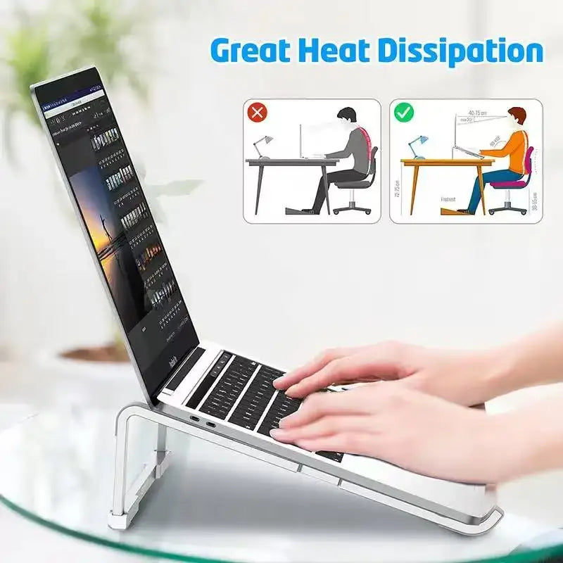 Universal Laptop Stand Foldable Adjustable Aluminum Alloy Notebook Holder Desktop Bracket for MacBook Air Pro