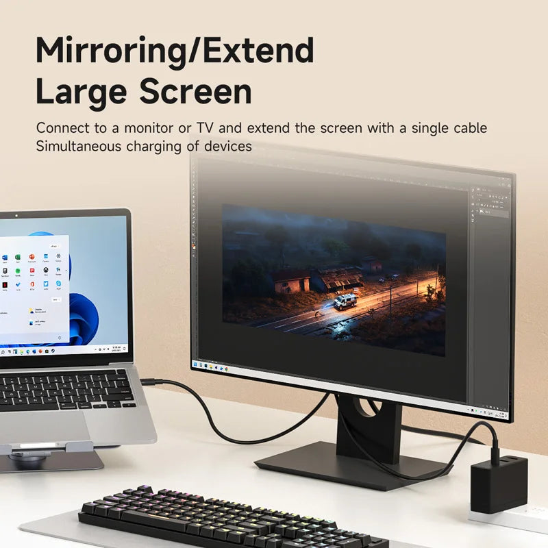 Hagibis Switch Dock for Nintendo Switch/OLED/Switch2 USB C to HDMI Cable Adapter