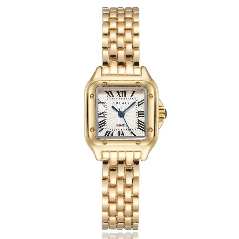 Gold | Silver Tone Vintage Bracelet Watch | Elegant Roman Dial Women’s Luxury Timepiece