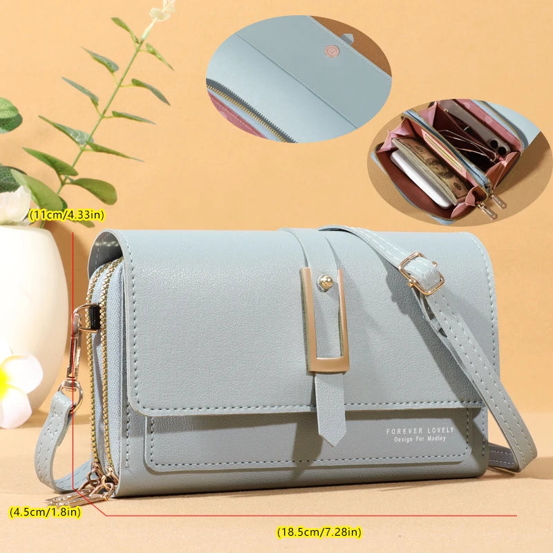 Elegant Crossbody Shoulder Bag for Women - Stylish Cellphone and Card Holder