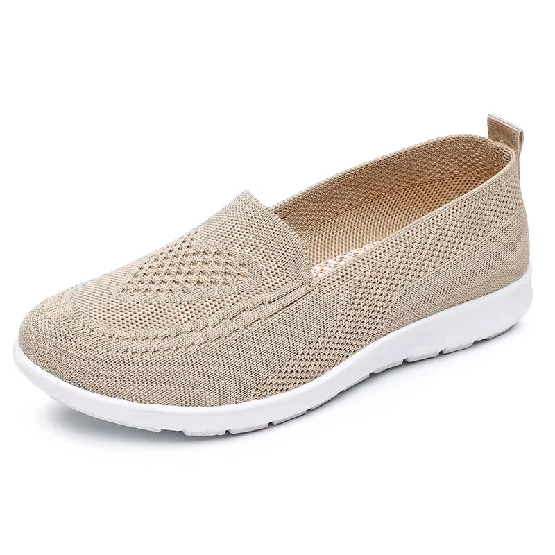 Women’s Casual Slip-On Shoes Breathable Flat Chunky Sole